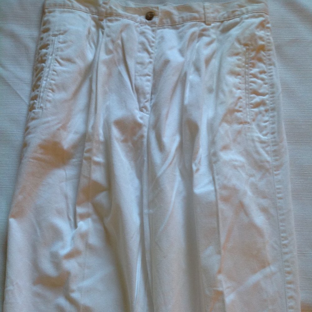 Vintage White Stag White Pleated High Waisted Pants Size 16T